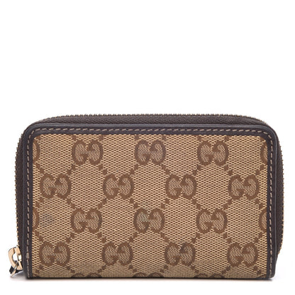 Gucci Monogram Zip Around Card Case Brown 1 of 11