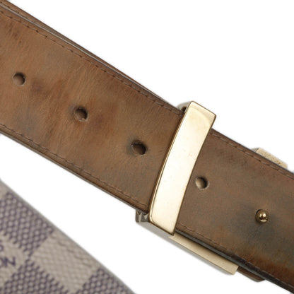 Louis Vuitton Damier Azur LV Initiales Belt 85 34 5 of 6