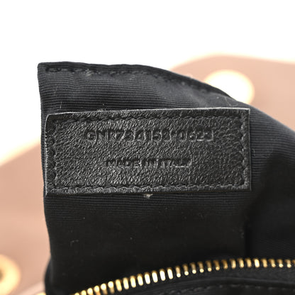 Saint Laurent Shearling Calypso Crossbody Crema Naturel Dark Cigar 7 of 10