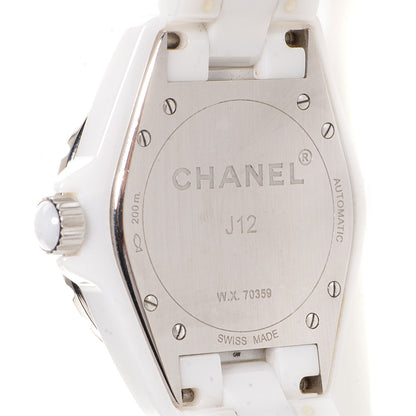Chanel Stainless Steel Ceramic 38mm J12 Automatic Watch White 6 of 7