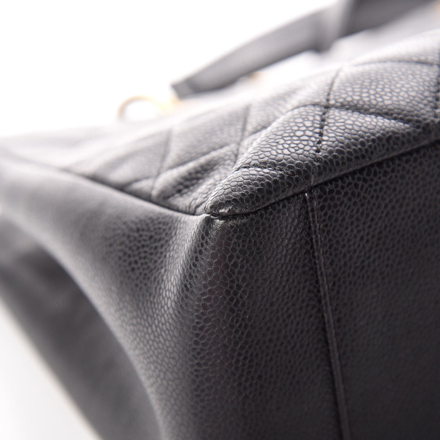 Caviar Quilted Grand Shopping Tote GST Black
