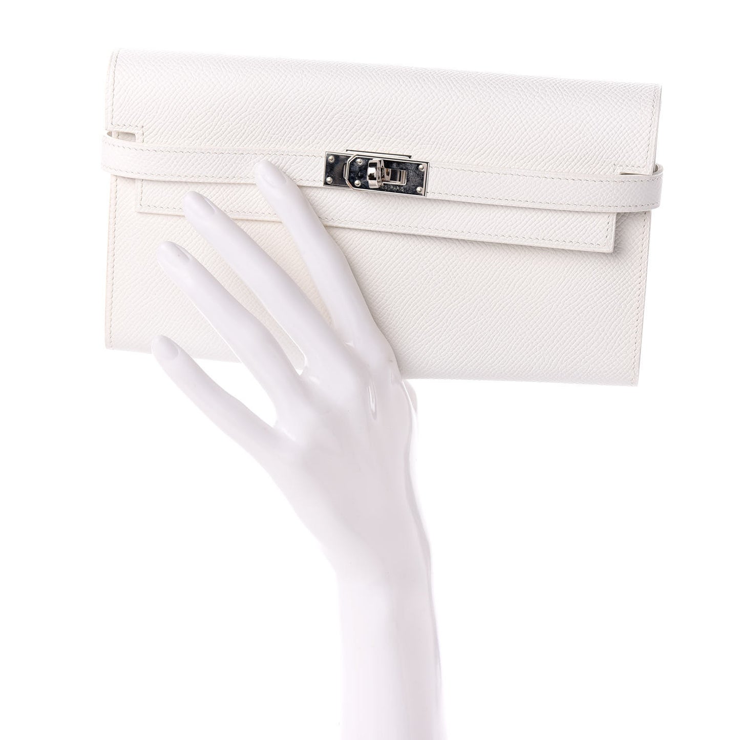 Epsom Kelly Longue Wallet White