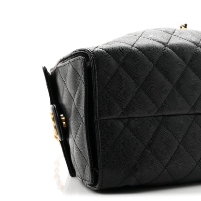 Chanel Caviar Quilted Small Chanel 25 Handbag Black 9 of 10