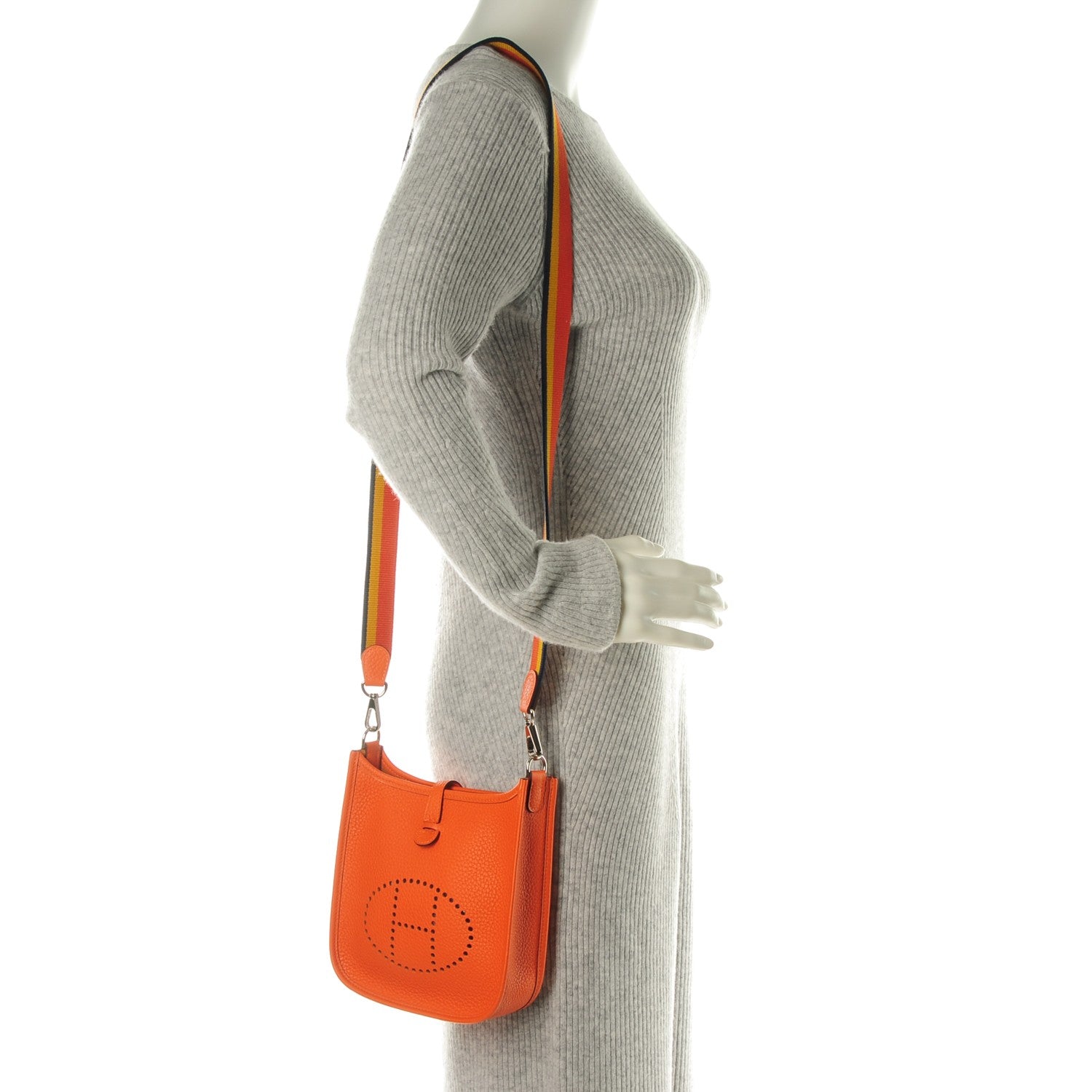 Hermes Taurillon Clemence Amazone Evelyne TPM Feu 2 of 7