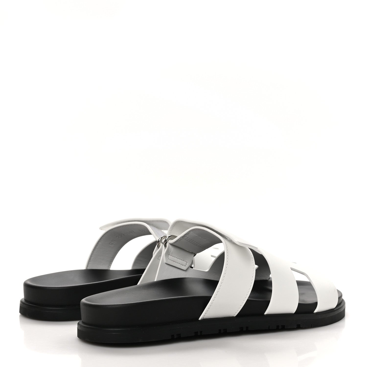 Hermes Calfskin Womens Chypre Sandals 39 White 4 of 9