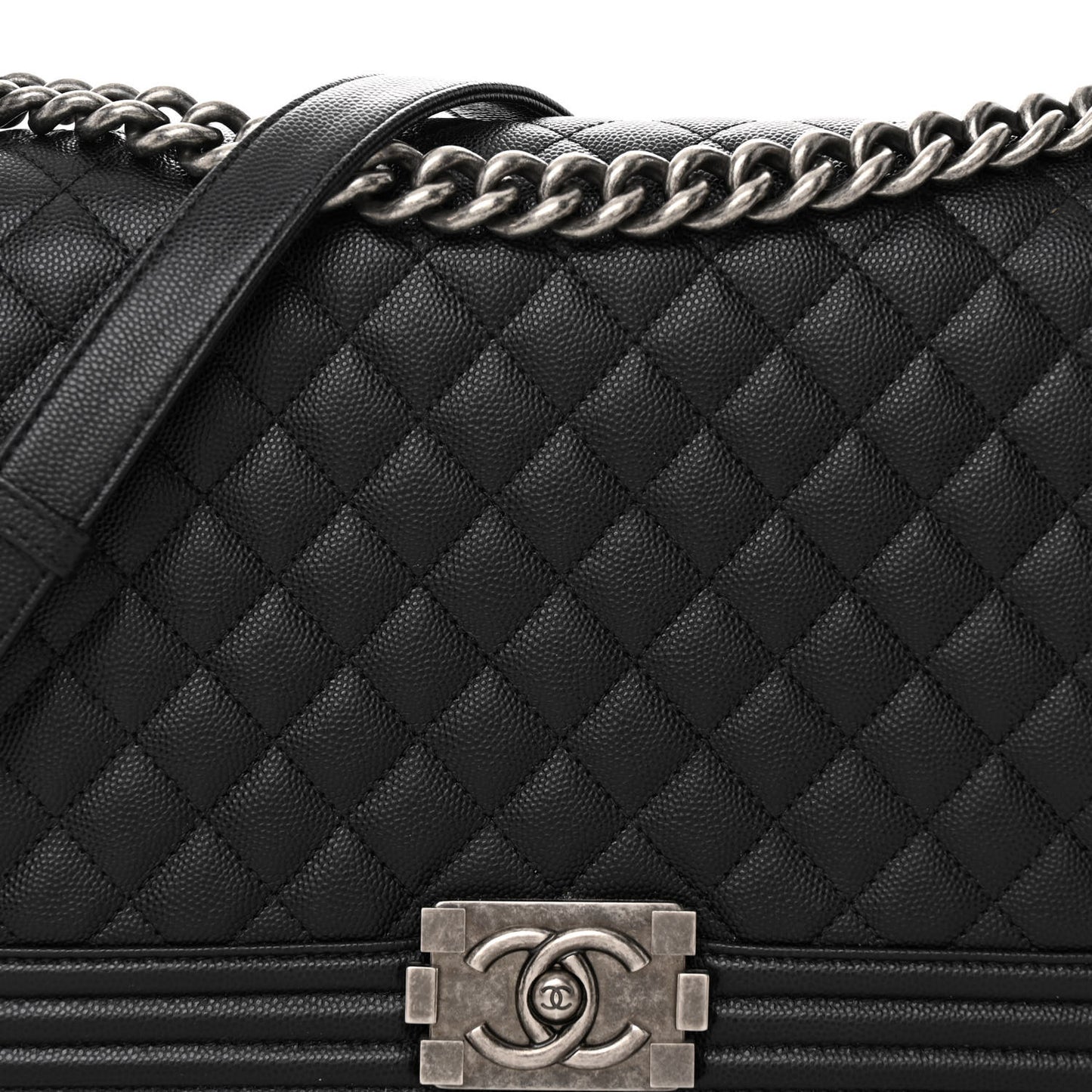 Caviar Quilted New Medium Boy Flap Black