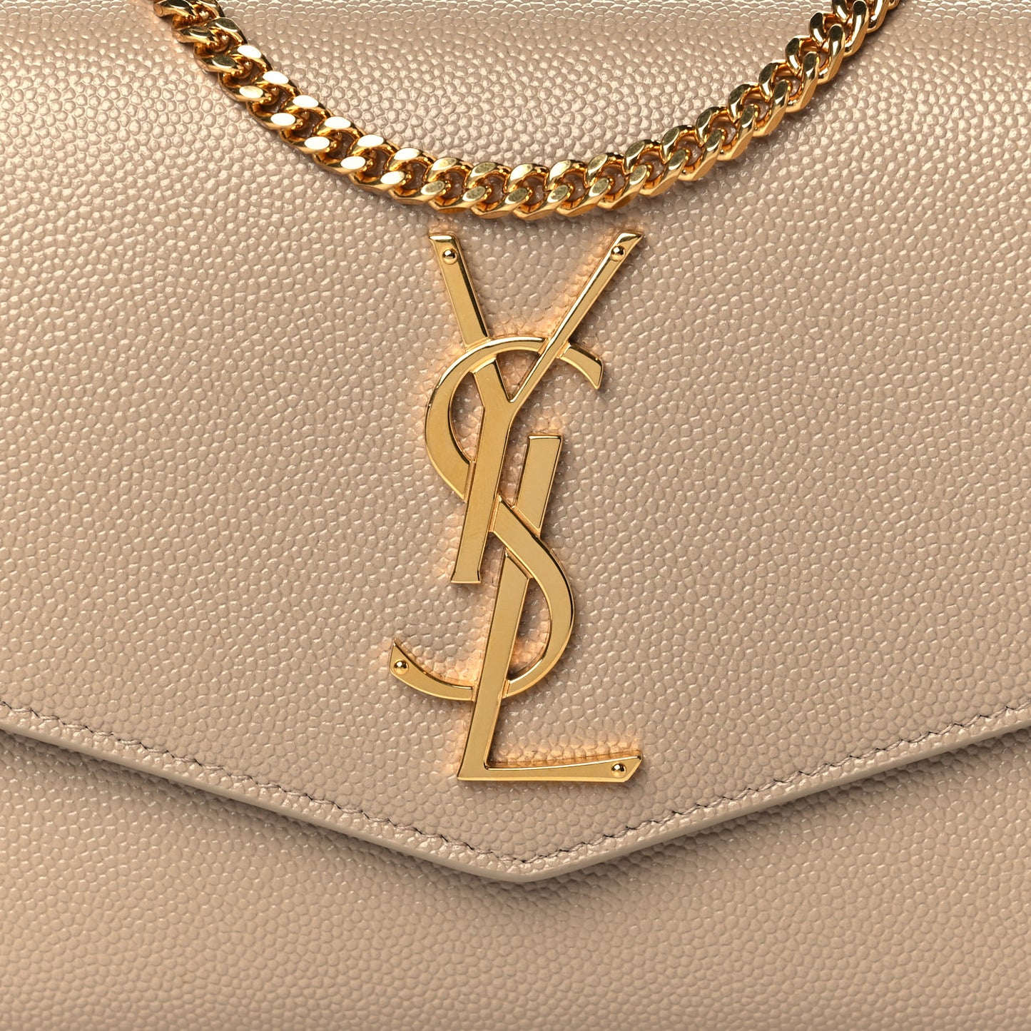 Grain De Poudre Monogram Uptown Chain Wallet Dark Beige