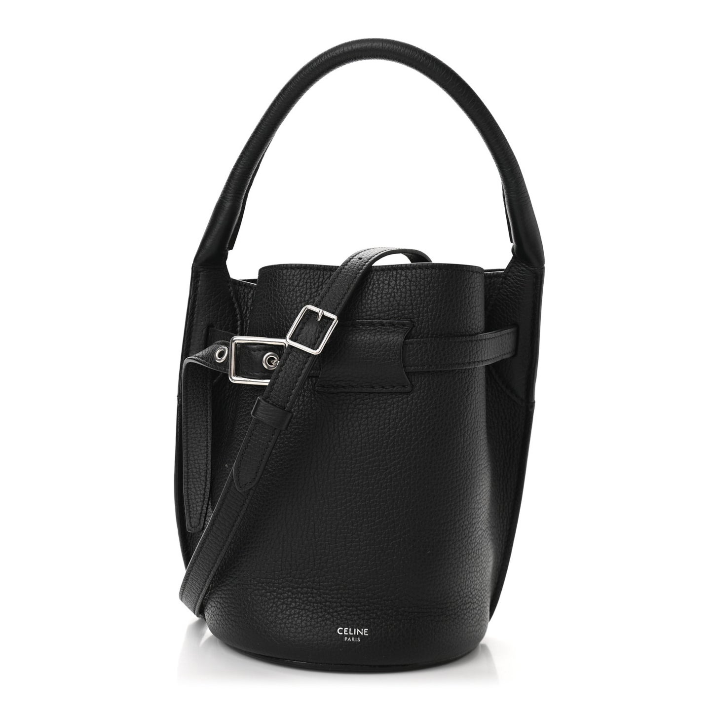 Supple Grained Calfskin Nano Big Bag Bucket Black
