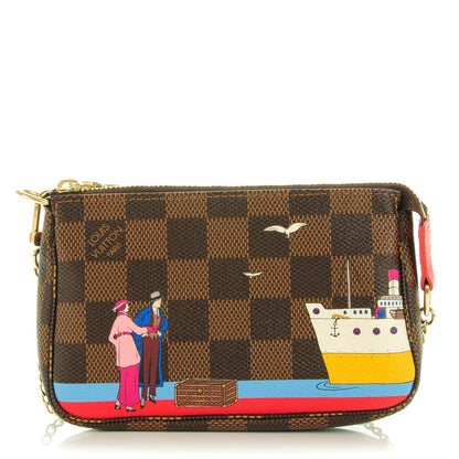 Louis Vuitton Damier Ebene 2016 Christmas Animation Mini Pochette Accessories 1 of 7