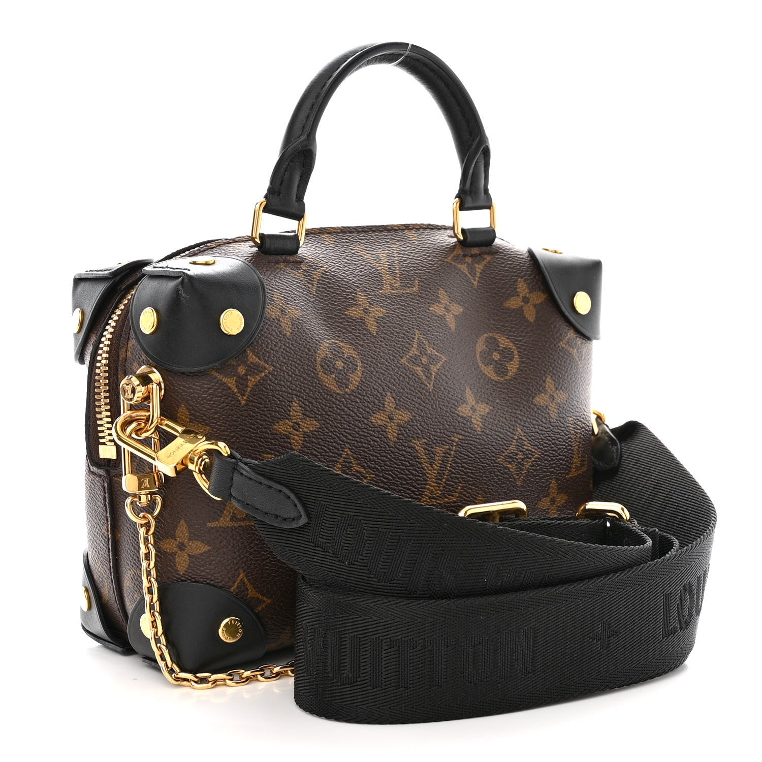 Louis Vuitton Monogram Petite Malle Souple Black 3 of 10
