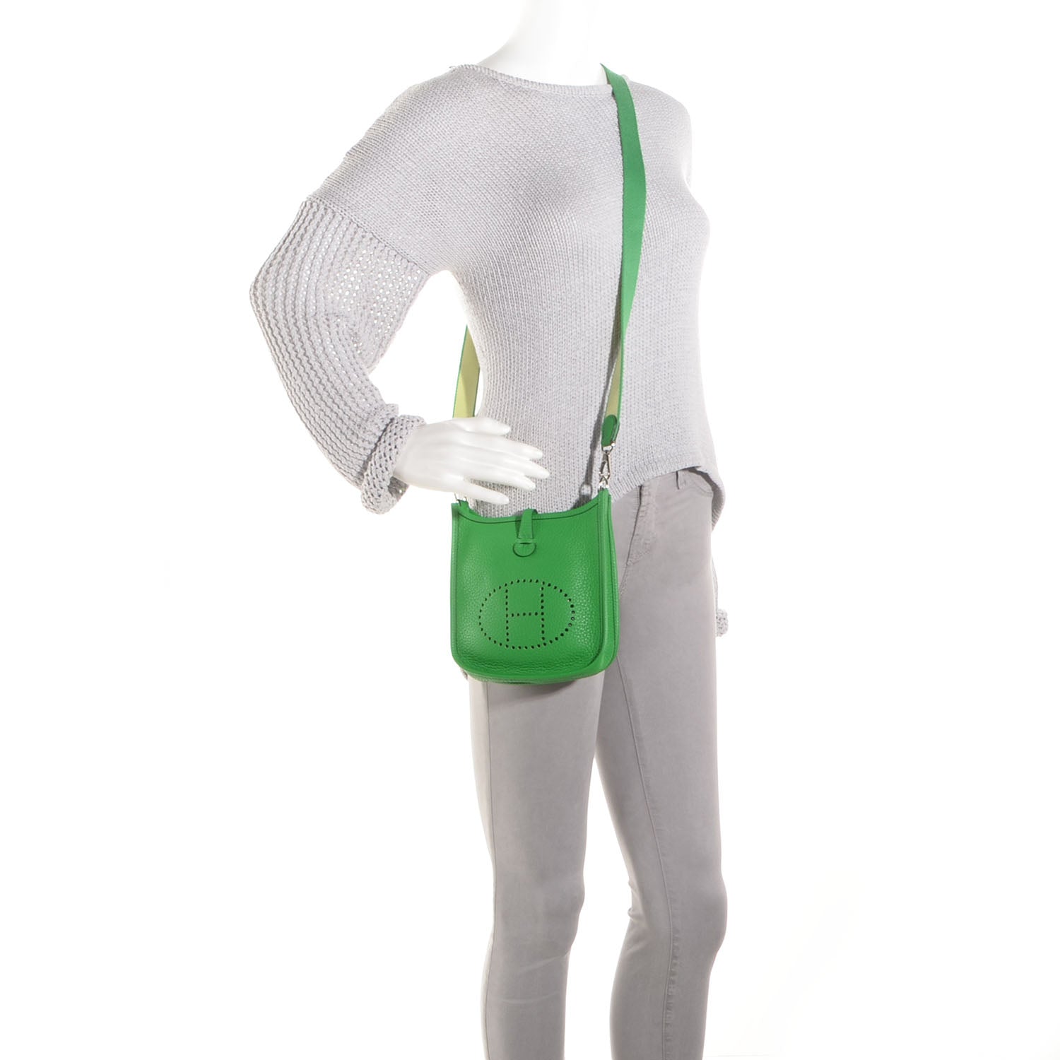 Hermes Taurillon Clemence Evelyne TPM Bambou Bamboo 2 of 7