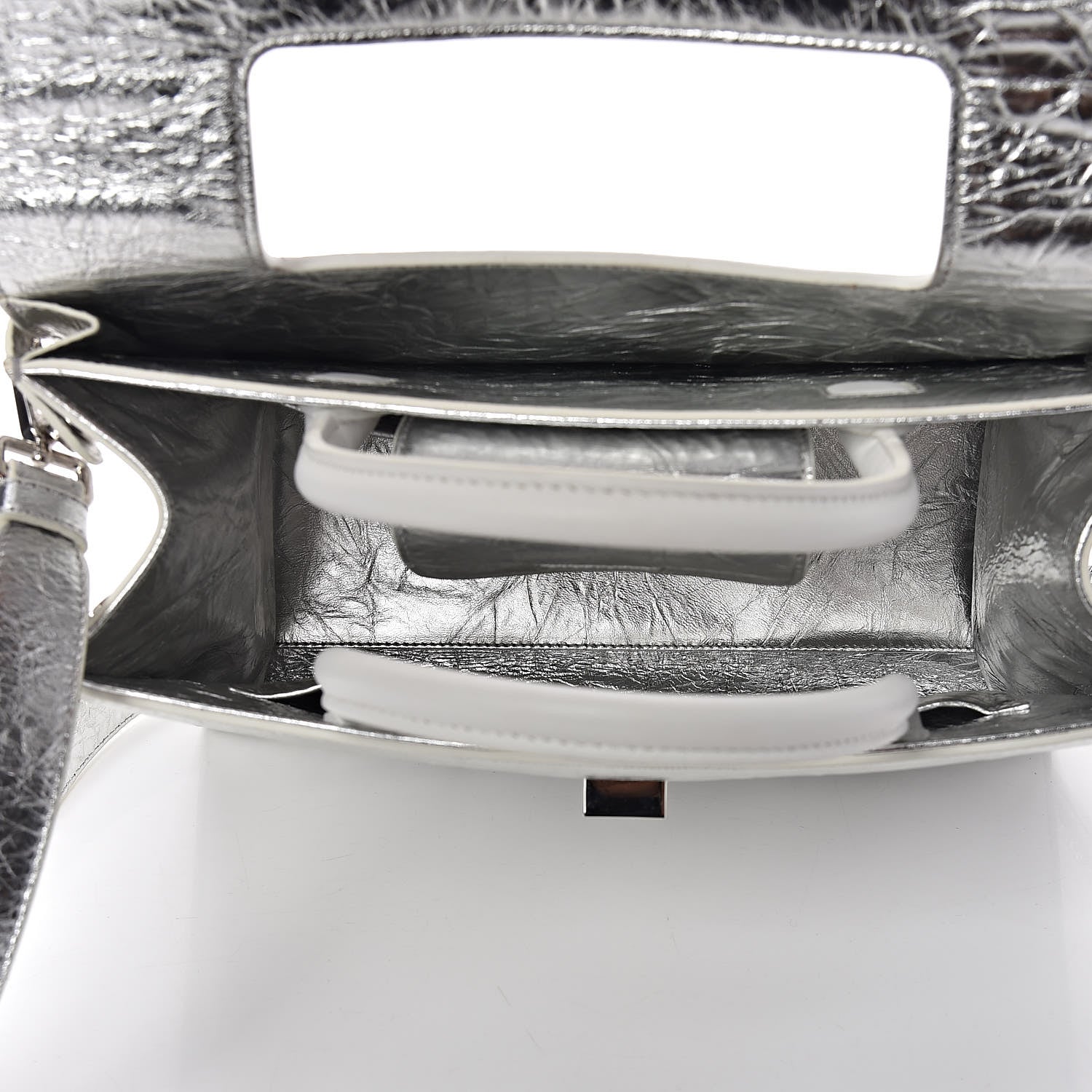 Christian Dior Metallic Calfskin Medium Diorever Flap Silver 5 of 10