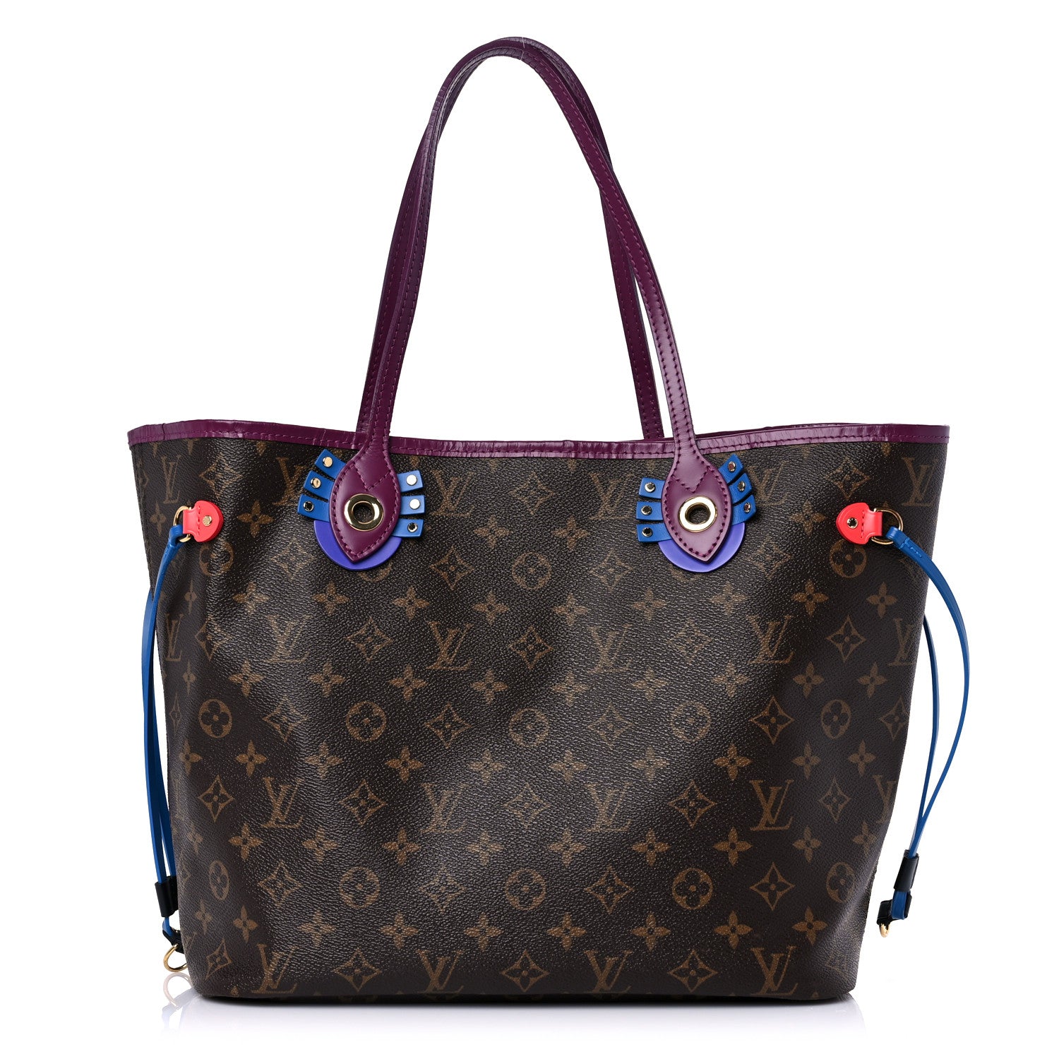 Louis Vuitton Monogram Totem Neverfull MM Magenta 3 of 16