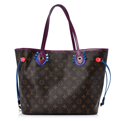 Louis Vuitton Monogram Totem Neverfull MM Magenta 3 of 16