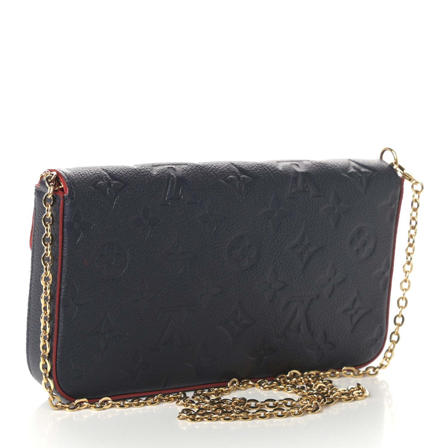 Louis Vuitton Empreinte Pochette Felicie Chain Wallet Marine Rouge 4 of 9