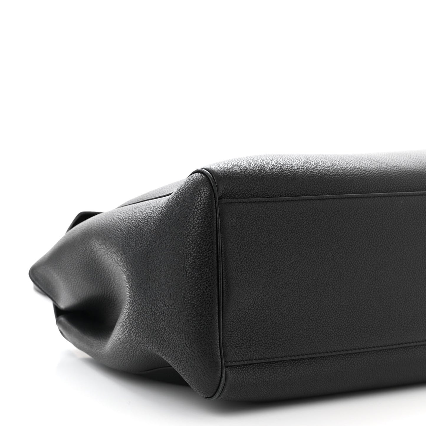 Grained Calfskin Large Soft 16 Bag Black