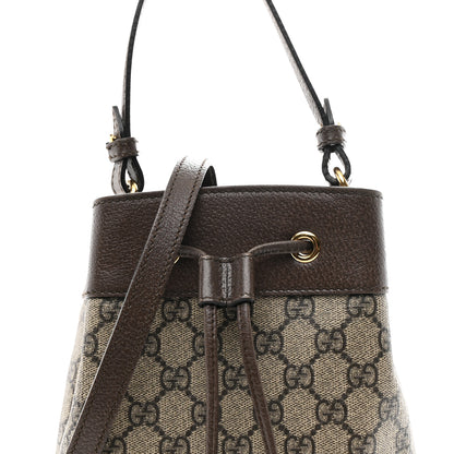 Gucci GG Supreme Monogram Web Small Ophidia Bucket Bag Brown 8 of 10
