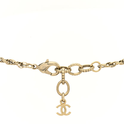 Chanel Pearl CC Round Pendant Necklace Gold 4 of 6