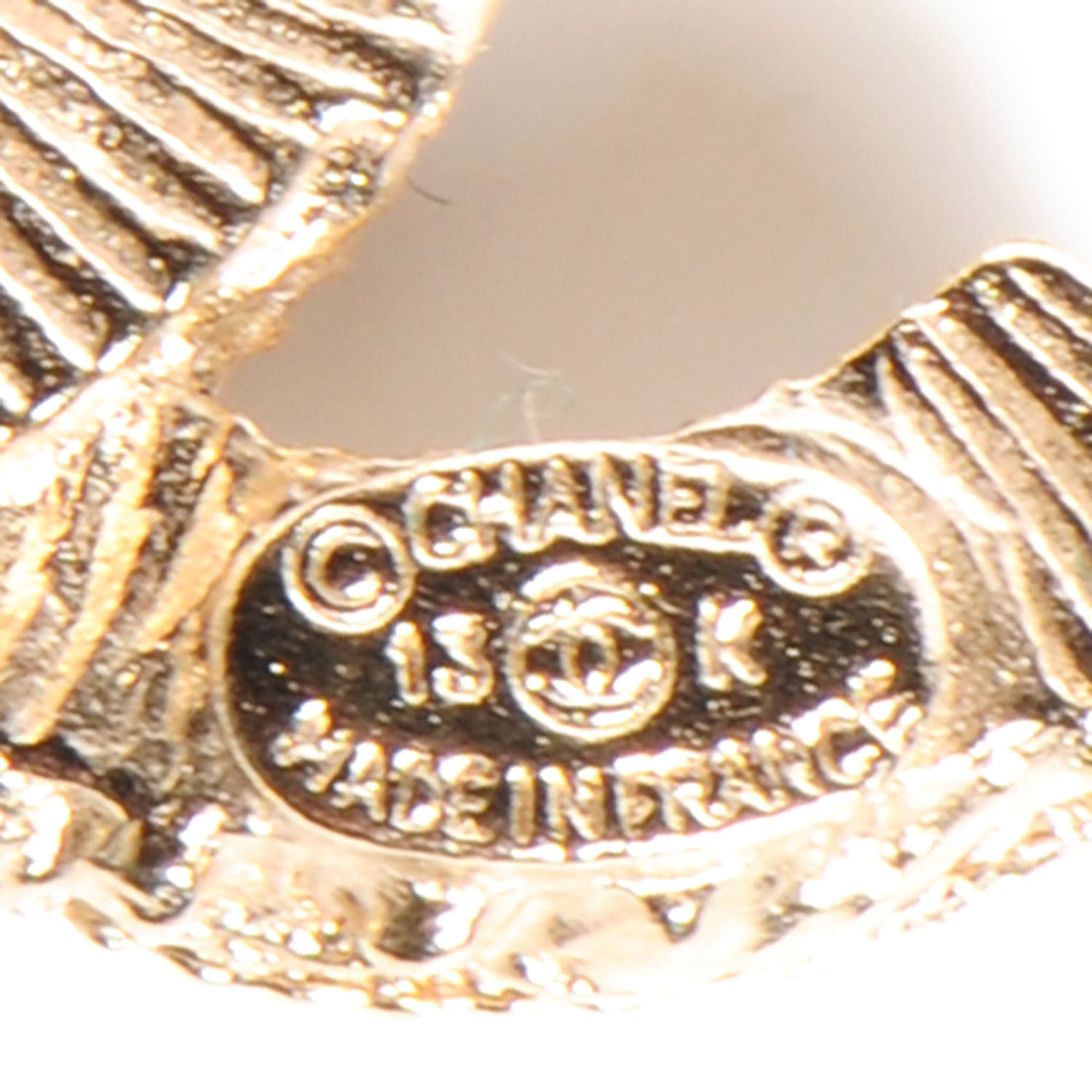 Chanel Enamel CC Baroque Earrings Black Gold 4 of 4