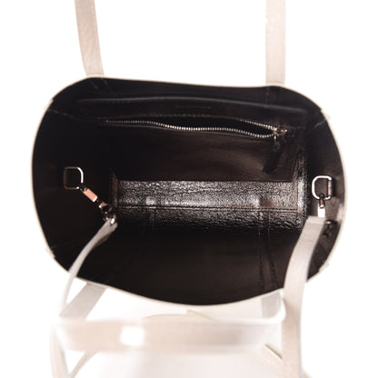 Balenciaga Textured Patent XXS Everyday Tote Oyster Gunmetal 5 of 8