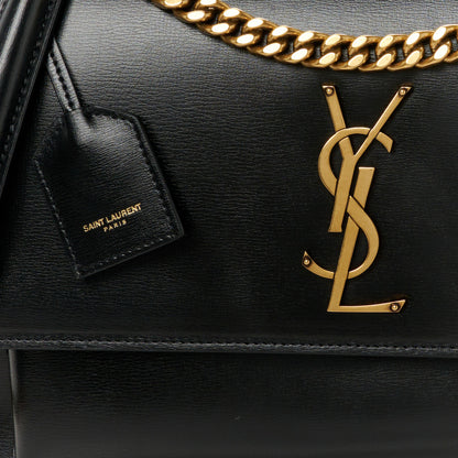 Saint Laurent Calfskin Large Monogram Sunset Black 9 of 11