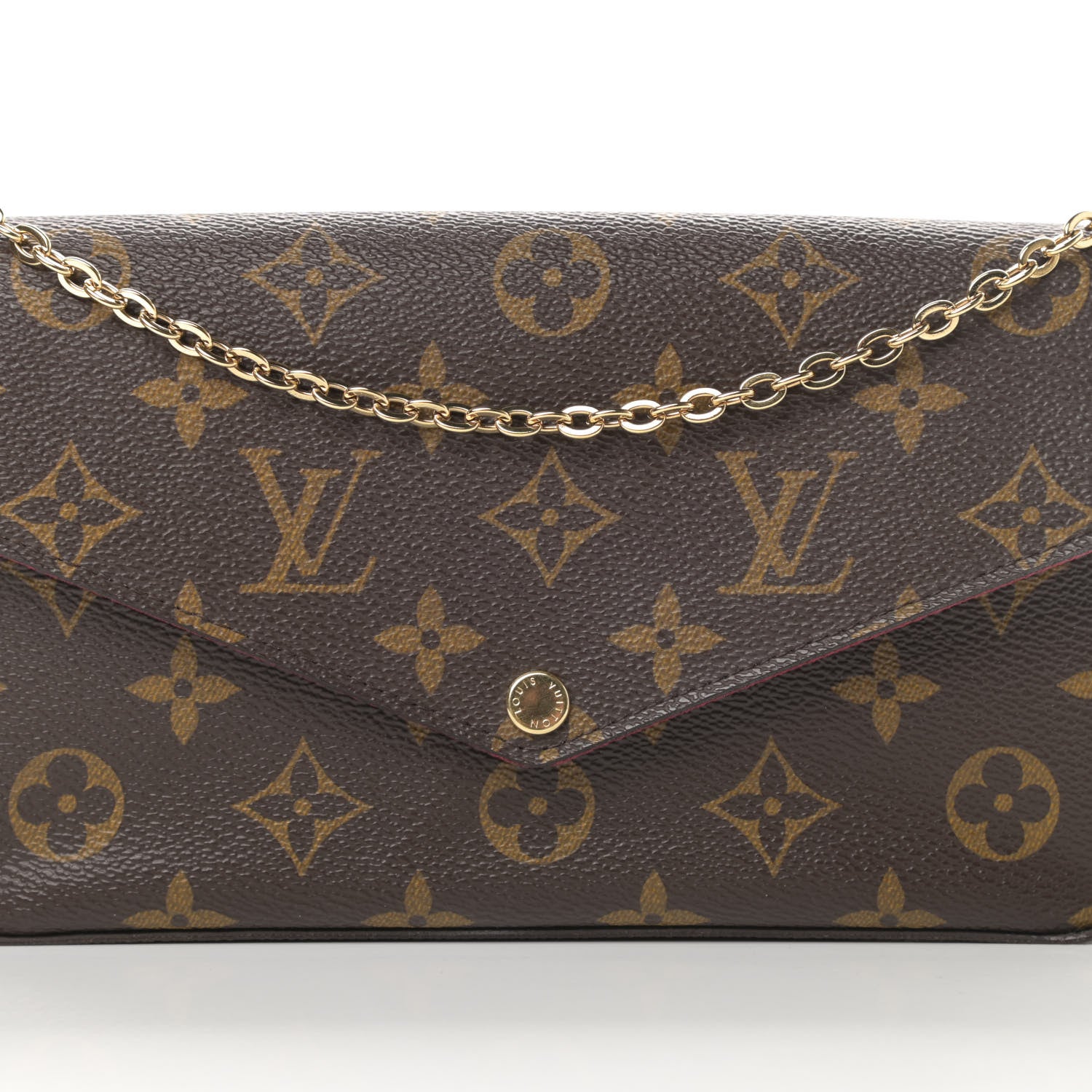 Louis Vuitton Monogram Pochette Felicie Chain Wallet Fuchsia 11 of 16