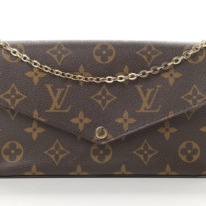 Louis Vuitton Monogram Pochette Felicie Chain Wallet Fuchsia 11 of 16