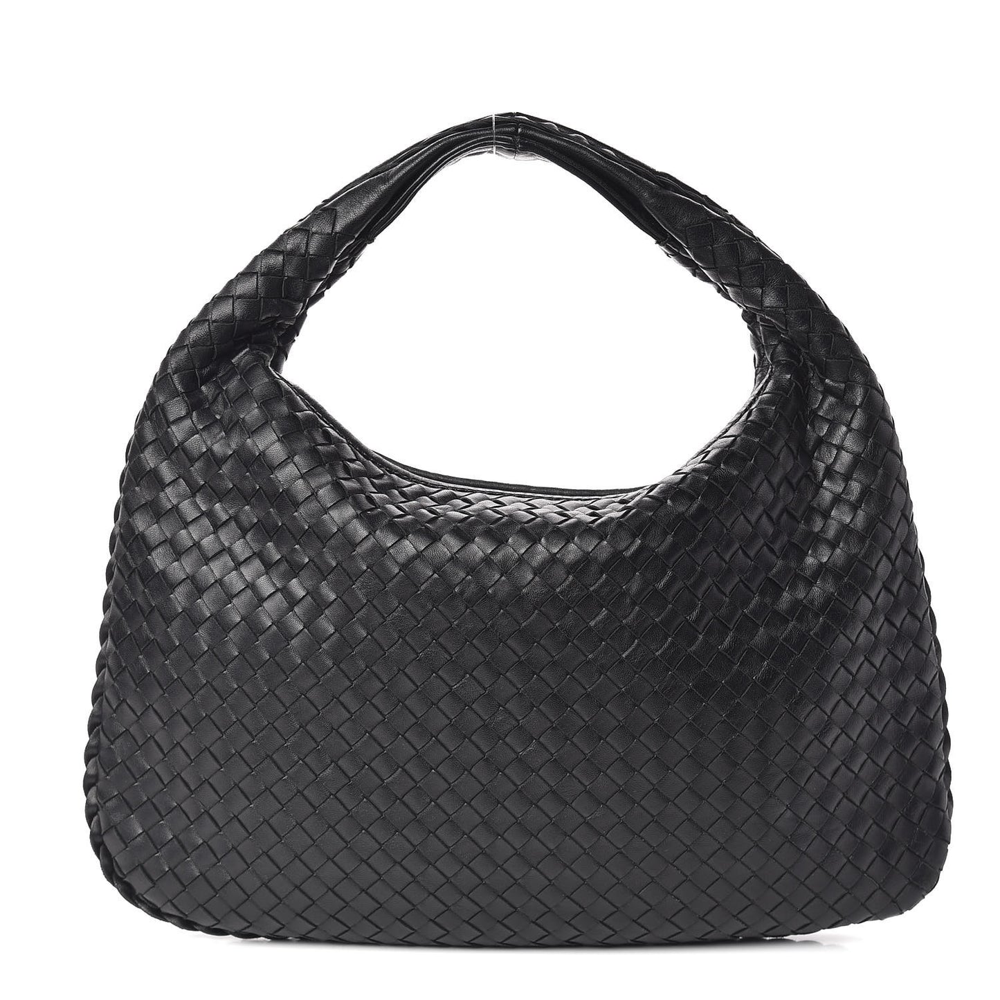 Nappa Intrecciato Medium Veneta Hobo Black