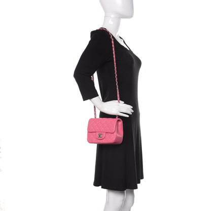 Chanel Lambskin Quilted Mini Square Flap Pink 2 of 9