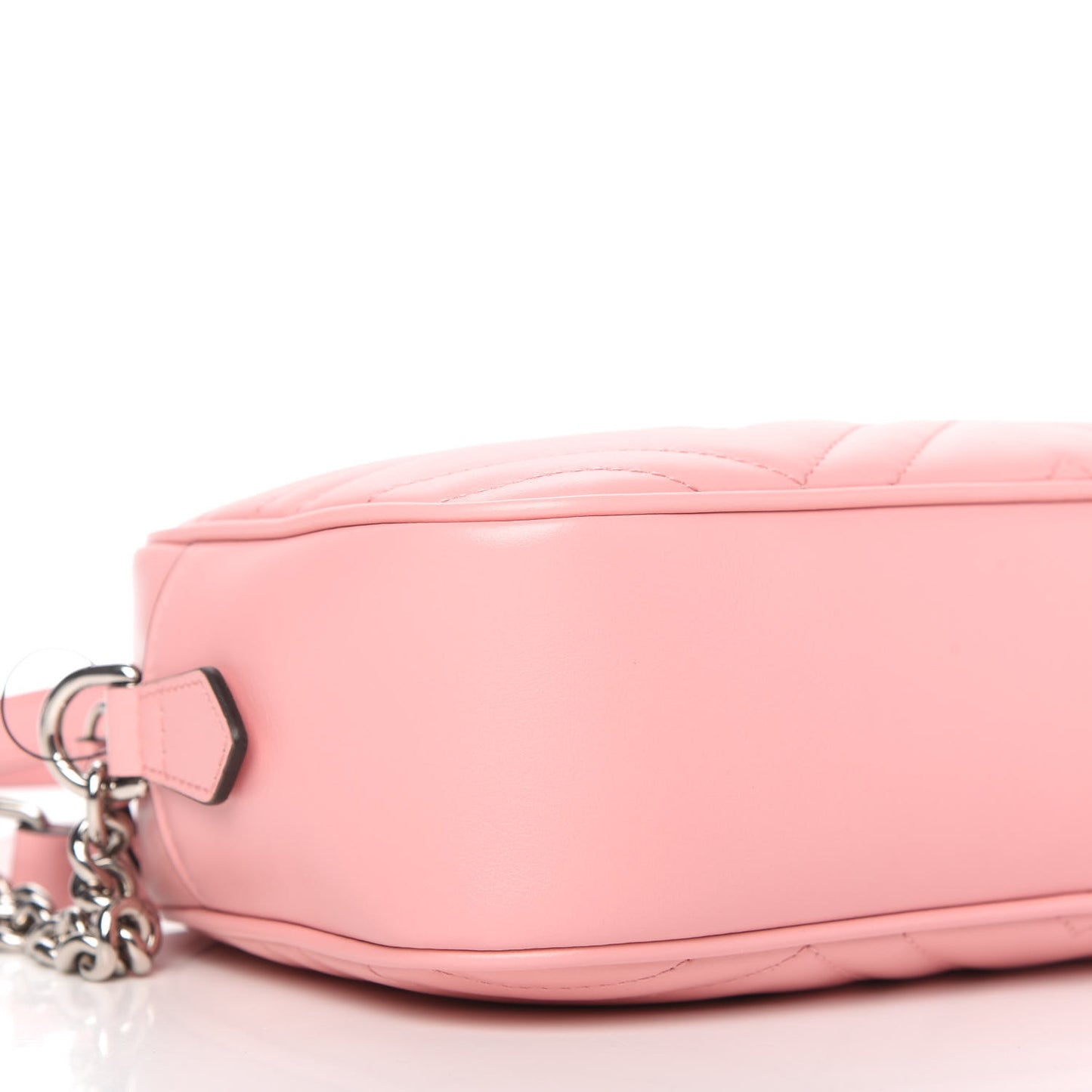 Calfskin Matelasse Small GG Marmont Chain Shoulder Bag Wild Rose