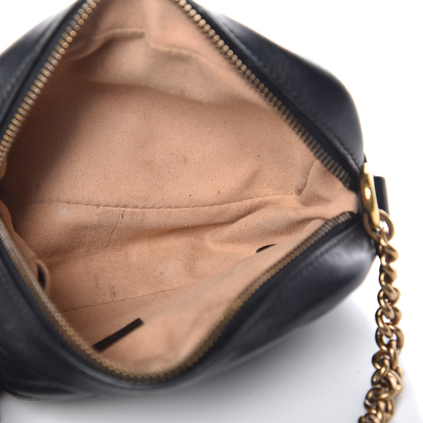 Calfskin Matelasse Mini GG Marmont Chain Shoulder Bag Black