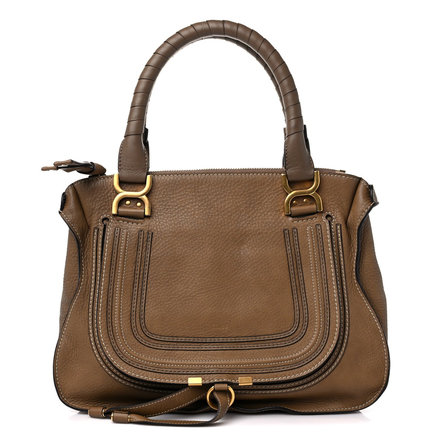 Calfskin Medium Marcie Satchel Nut