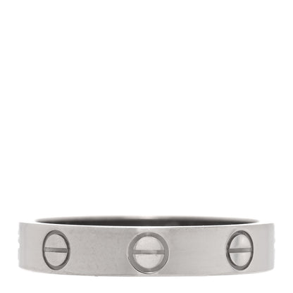 Cartier 18K White Gold 3.5mm LOVE Wedding Band Ring 52 6 1 of 5