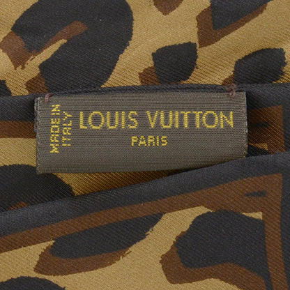 Louis Vuitton Silk Leopard Bandeau Scarf Marron 4 of 4