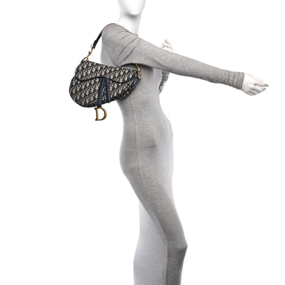Christian Dior Oblique Saddle Bag Blue 2 of 10