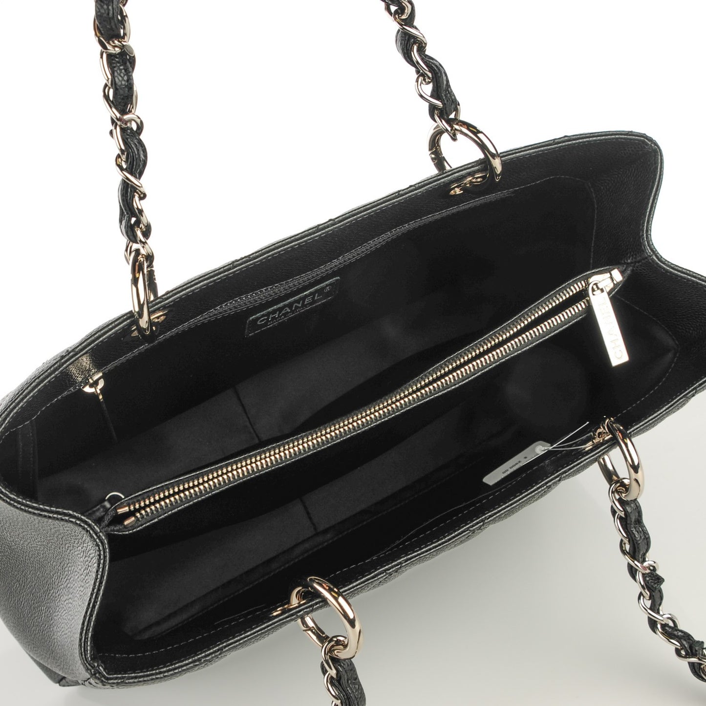 Caviar Quilted Grand Shopping Tote GST Black