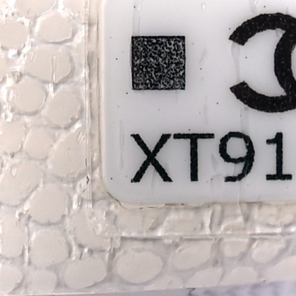 Caviar Quilted Small Cosmetic Case White
