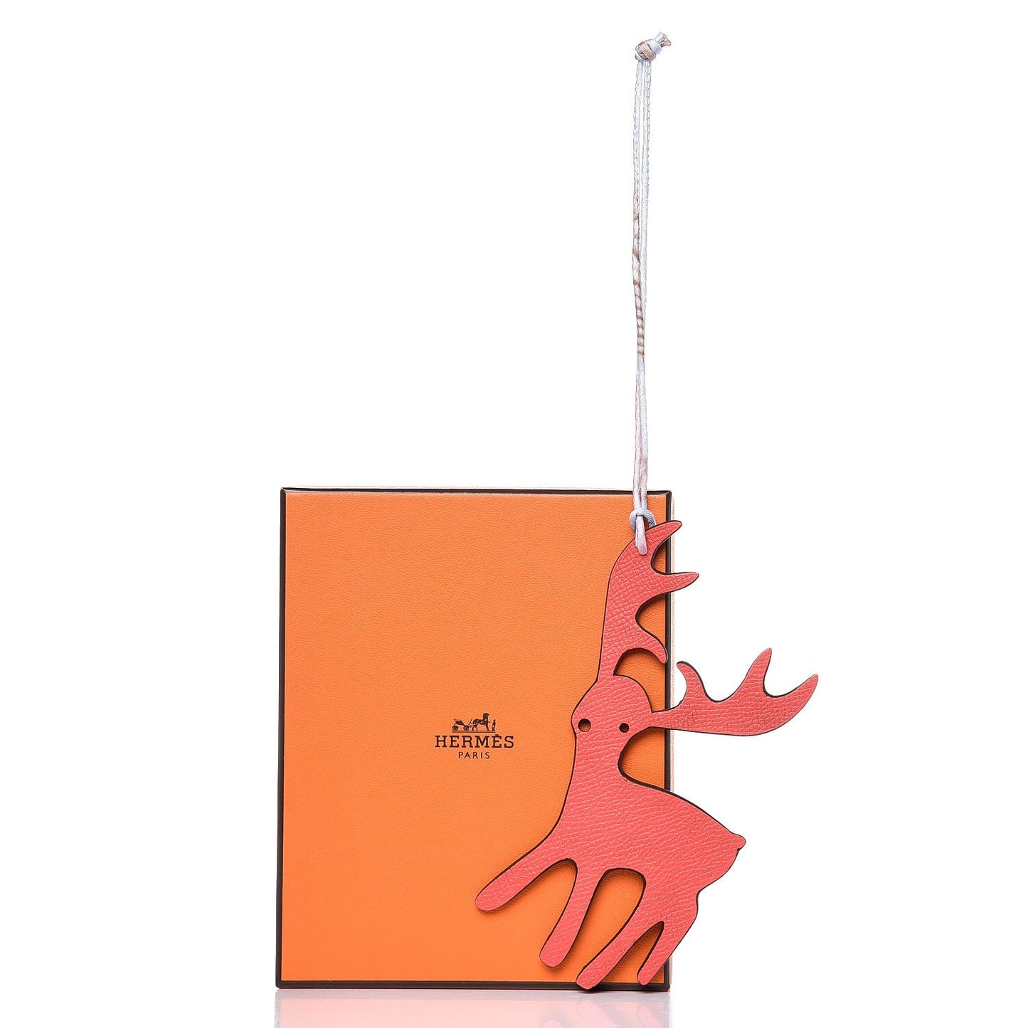 Togo Epsom Petit H Reindeer Bag Charm Rose Jaipur Nior Black