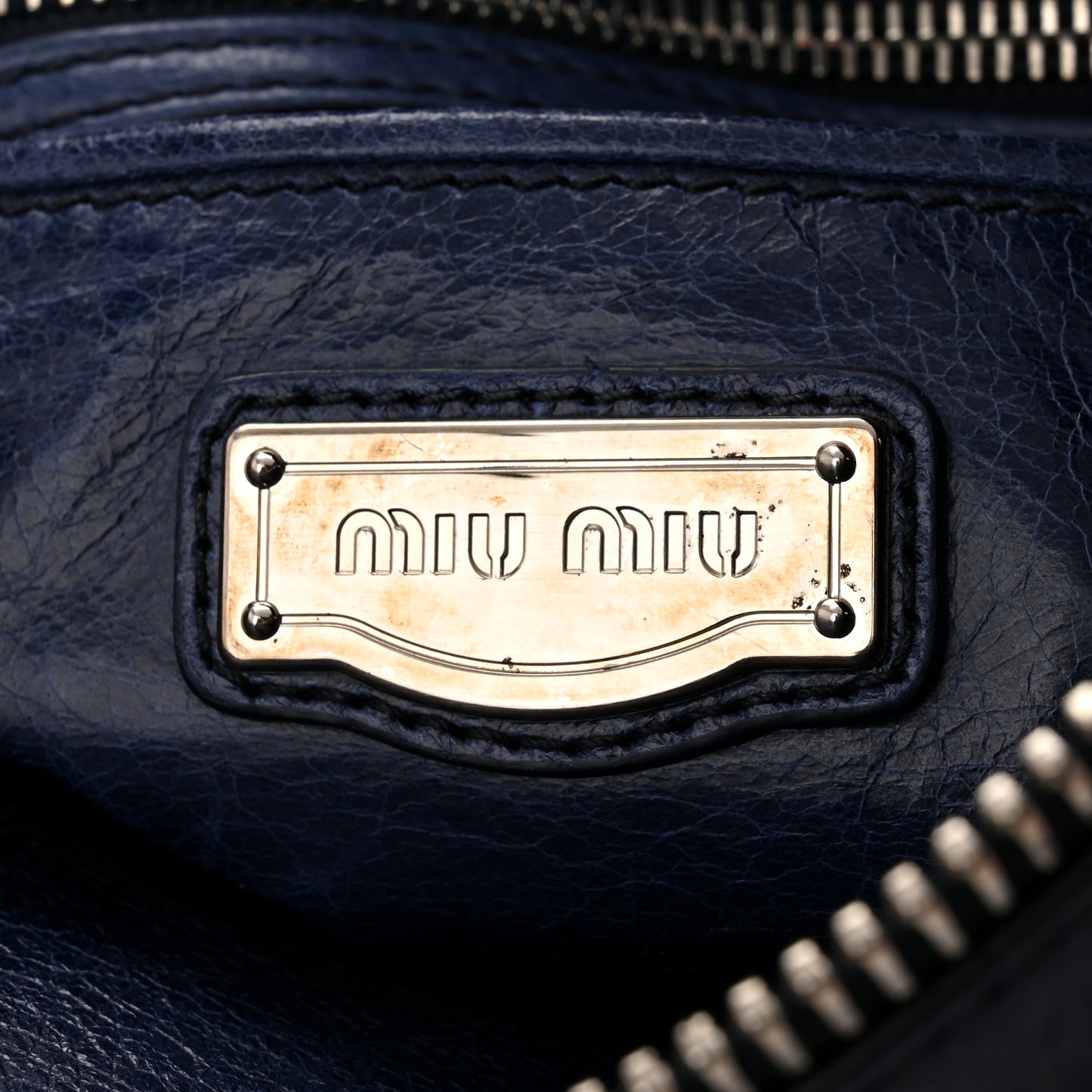Vitello Lux Bow Tote Bleuette