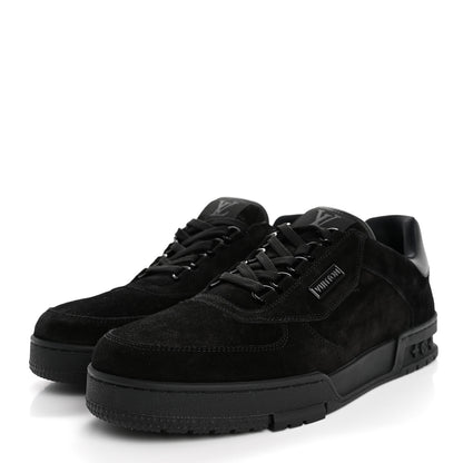 Louis Vuitton Suede Mens LV Trainer Sneakers 9 Black 4 of 14