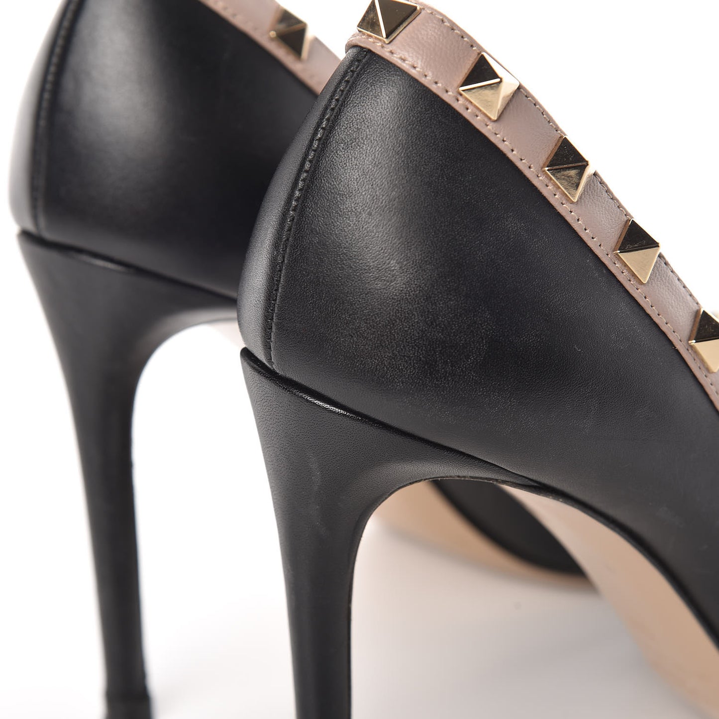 Nappa Rockstud 100mm Pumps 38 Black Poudre