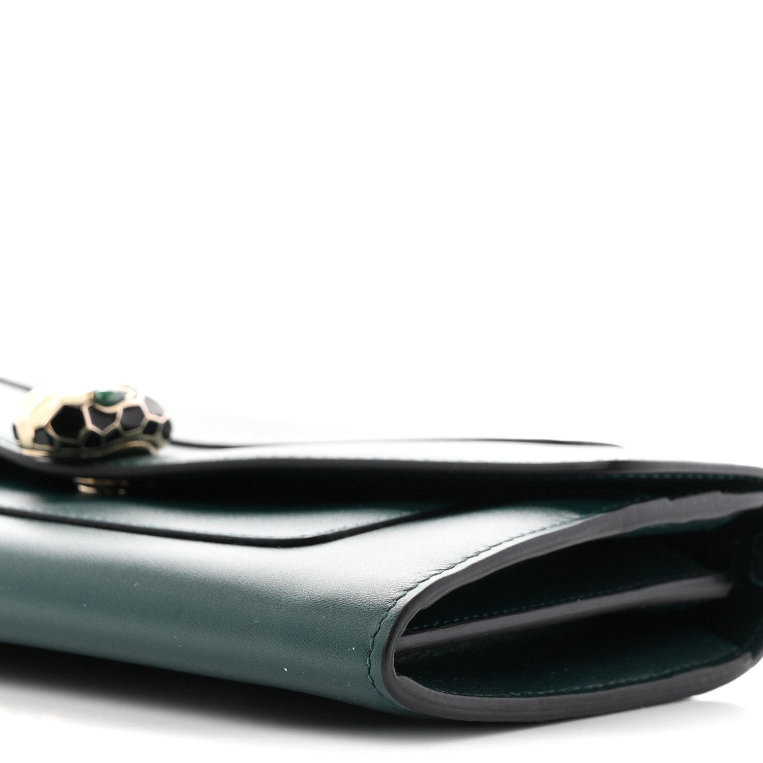 Bulgari Calfskin Serpenti Forever Chain Wallet Green 10 of 11