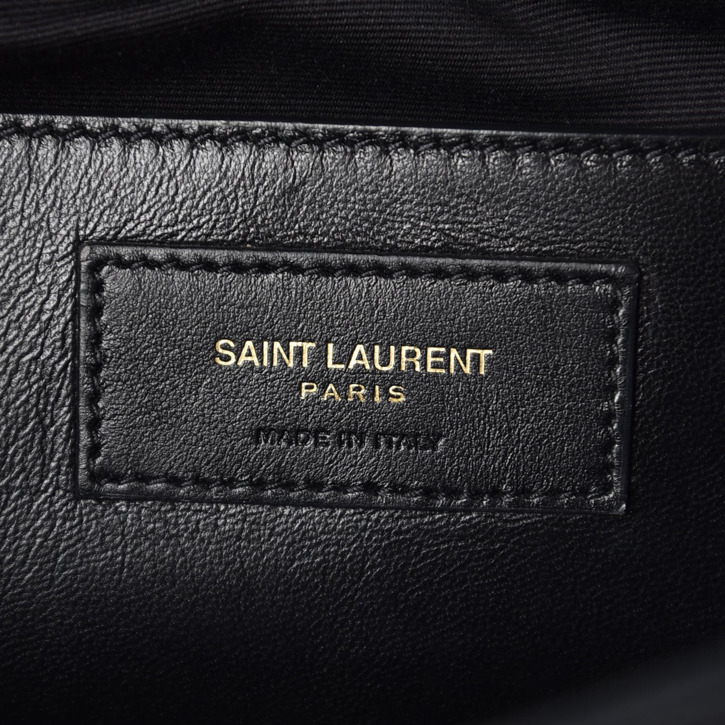 Sheepskin Tri-Quilt Monogram Medium College Bag Black