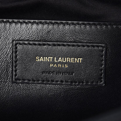 Saint Laurent Sheepskin Tri-Quilt Monogram Medium College Bag Black 6 of 10