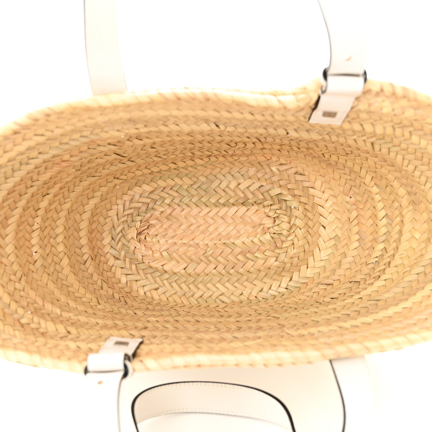 Loewe Raffia Small Basket Tote Bag Natural White 5 of 9