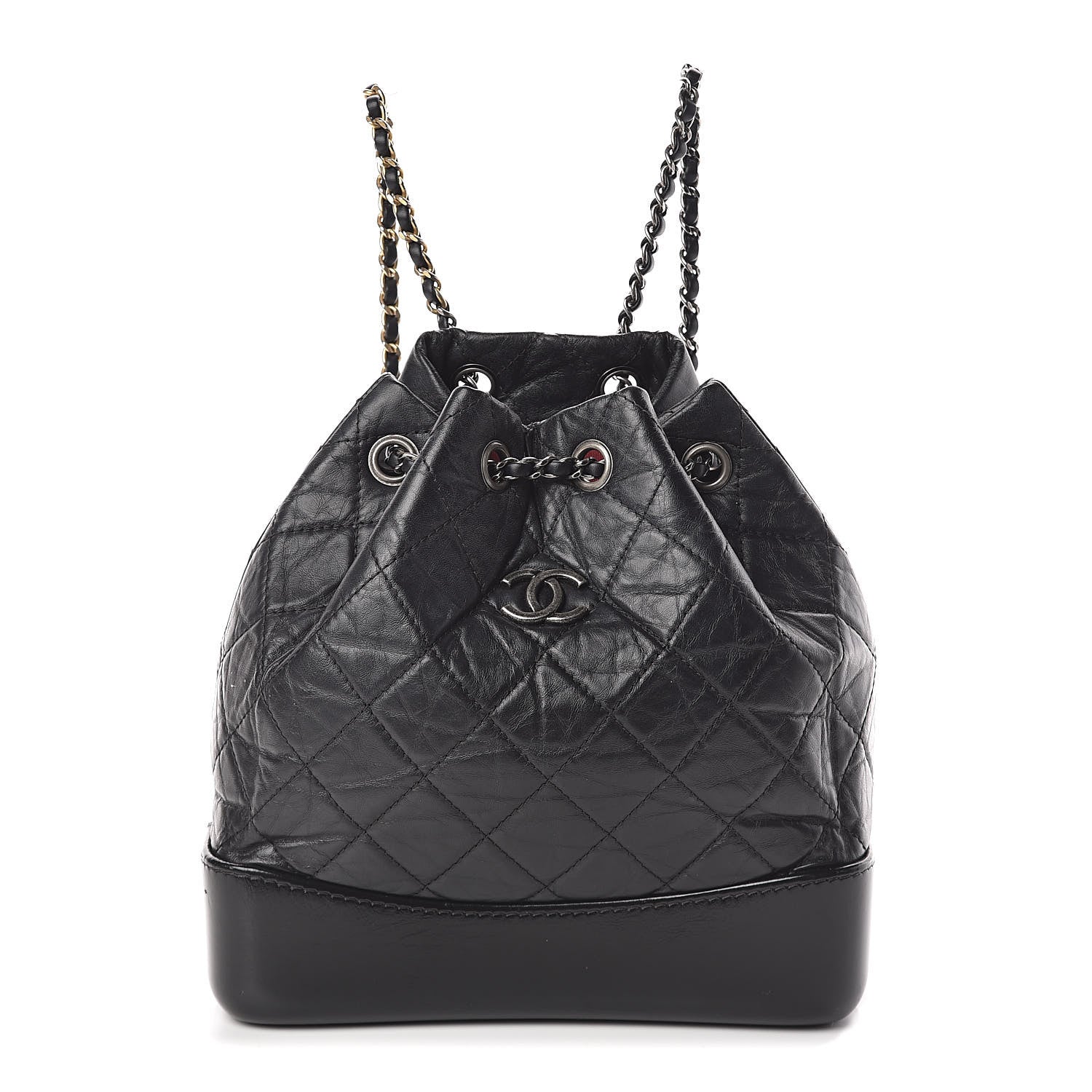 Chanel Aged Calfskin Quilted Small Gabrielle Backpack Black 1 of 11