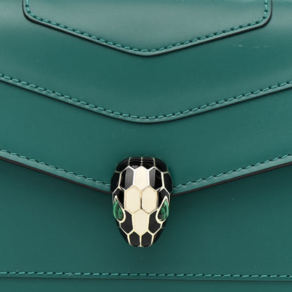Bulgari Calfskin Serpenti Forever Chain Wallet Emerald Green 8 of 12