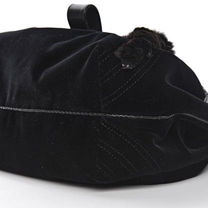 Fendi Velvet Rabbit Fur Spy Black 9 of 10