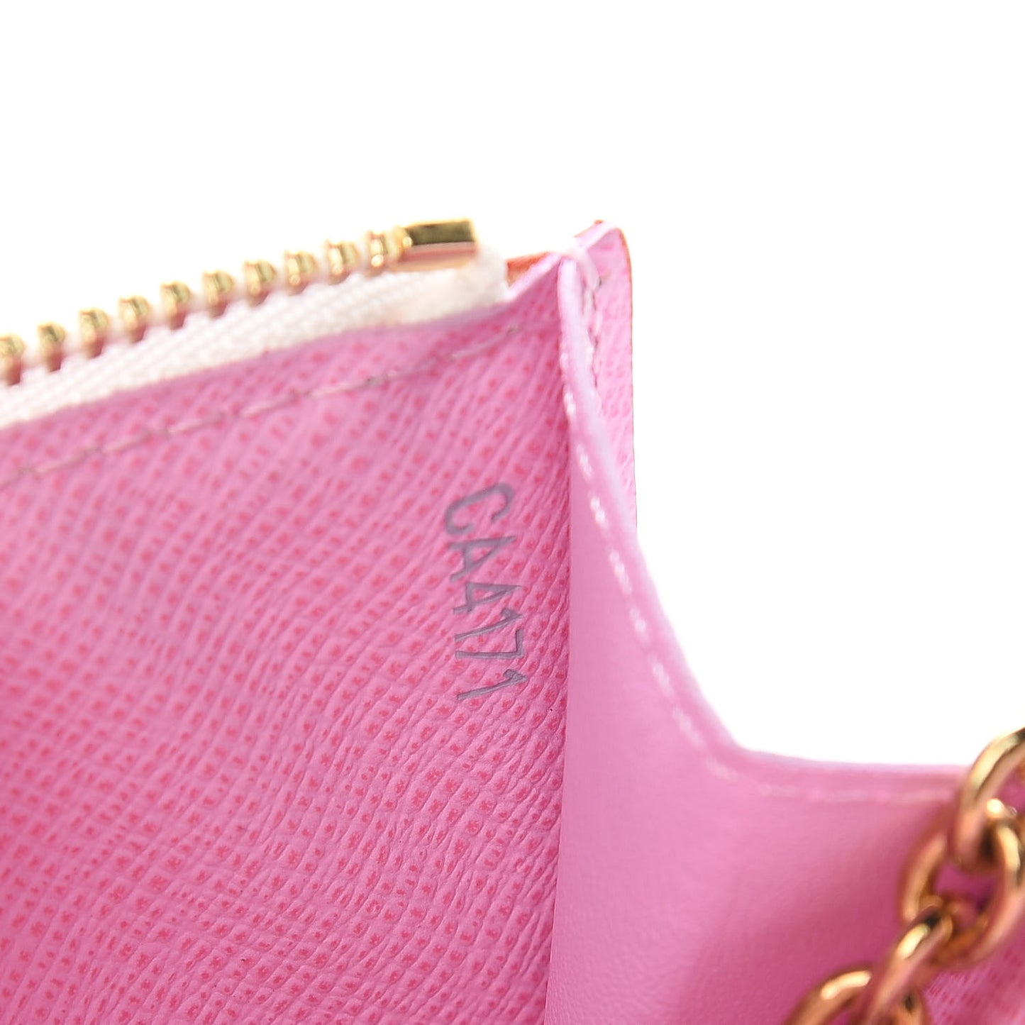 Monogram Multicolor Key Pouch White Litchi