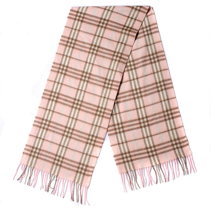 Burberry Cashmere Nova Check Scarf Pink 3 of 4